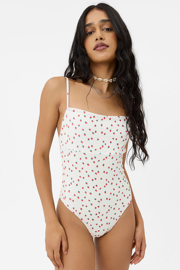 Kate Spade Molded Cup Bandeau Underwire One Piece Swimsuit