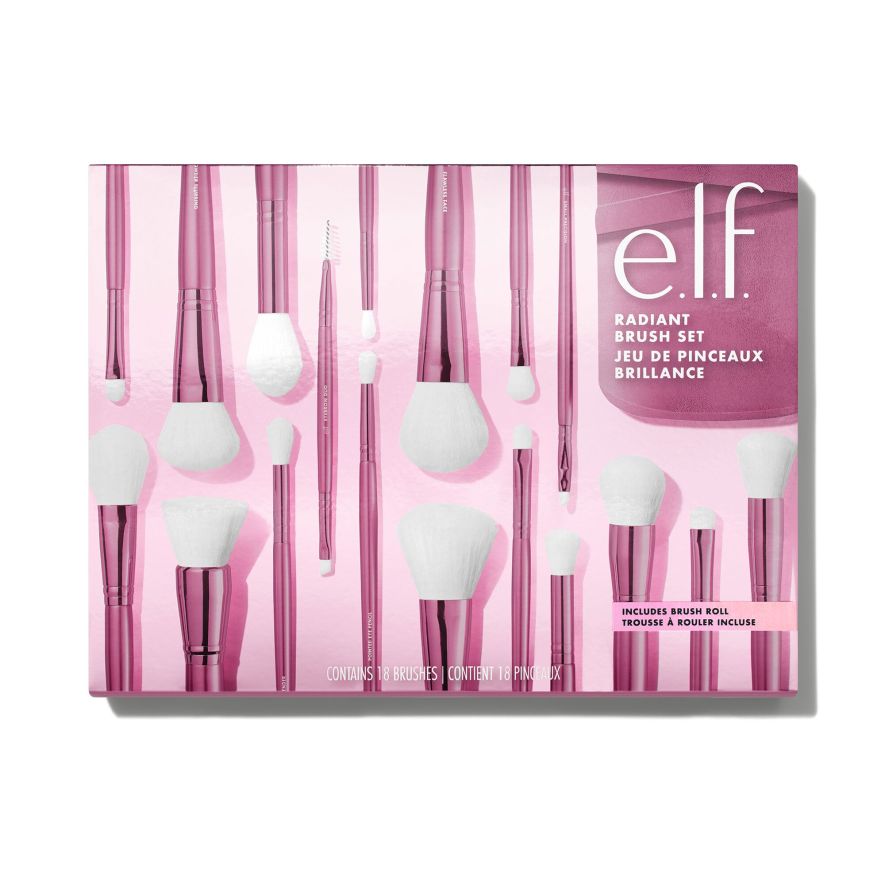 ELF, Makeup, Elf Ultimate Face Brush Roll 9 Piece Brush Set